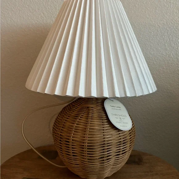Natural Wicker Table Lamp Brown - Threshold designed with Studio McGee - Picture 4 of 5